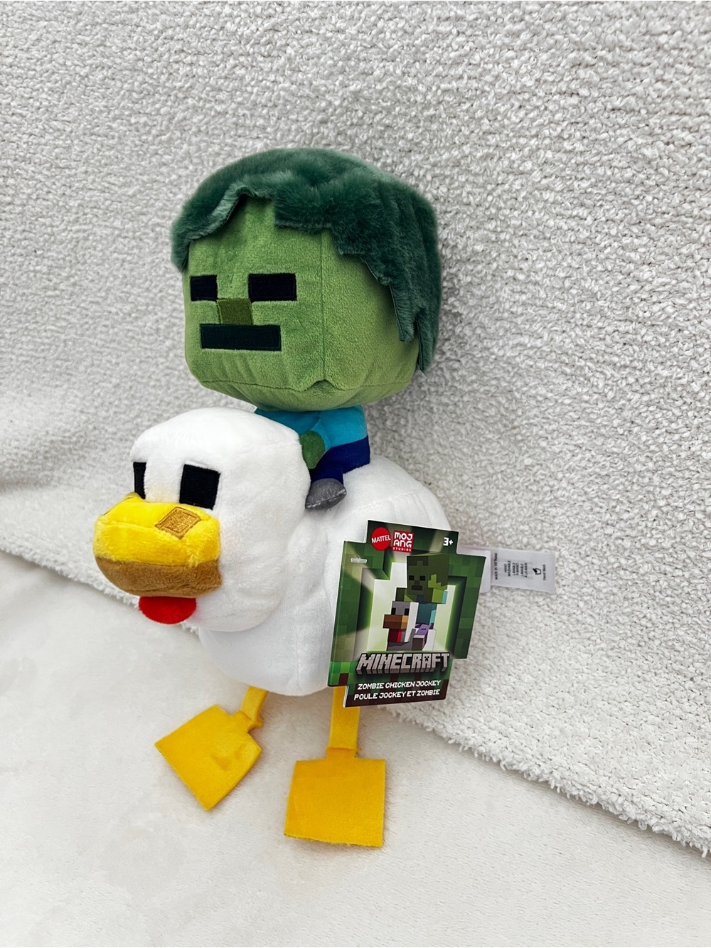 Mattel Minecraft Zombie Chicken Jockey 9” plush toy stuffed animal Age 3+